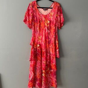 Phool Floral Sheer Dress Size 14P India cottagecore spring summer coastal